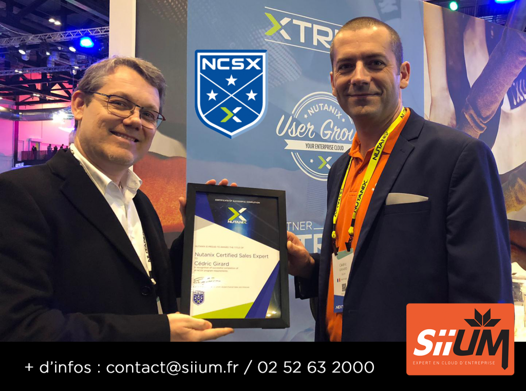 Cédric GIRARD décroche la certification NUTANIX NCSX