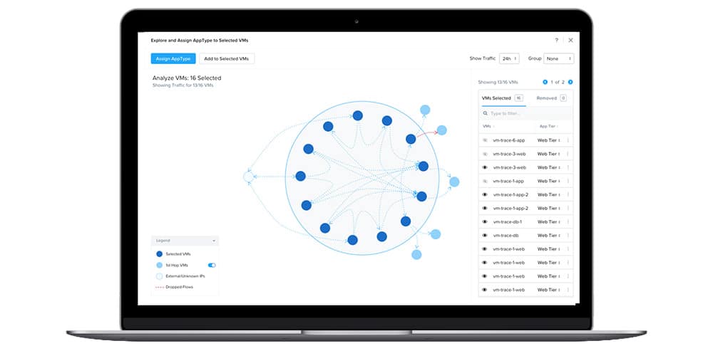 Surveiller le traffic entre VM avec Nutanix Flow